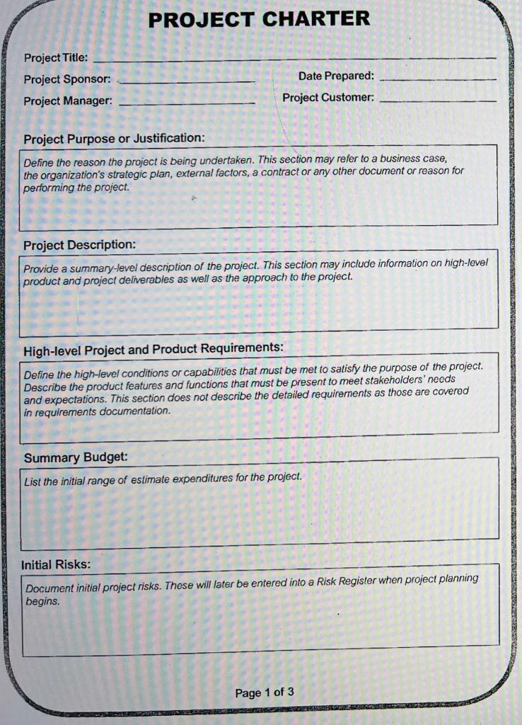 Project Charter for Easy detergent washing