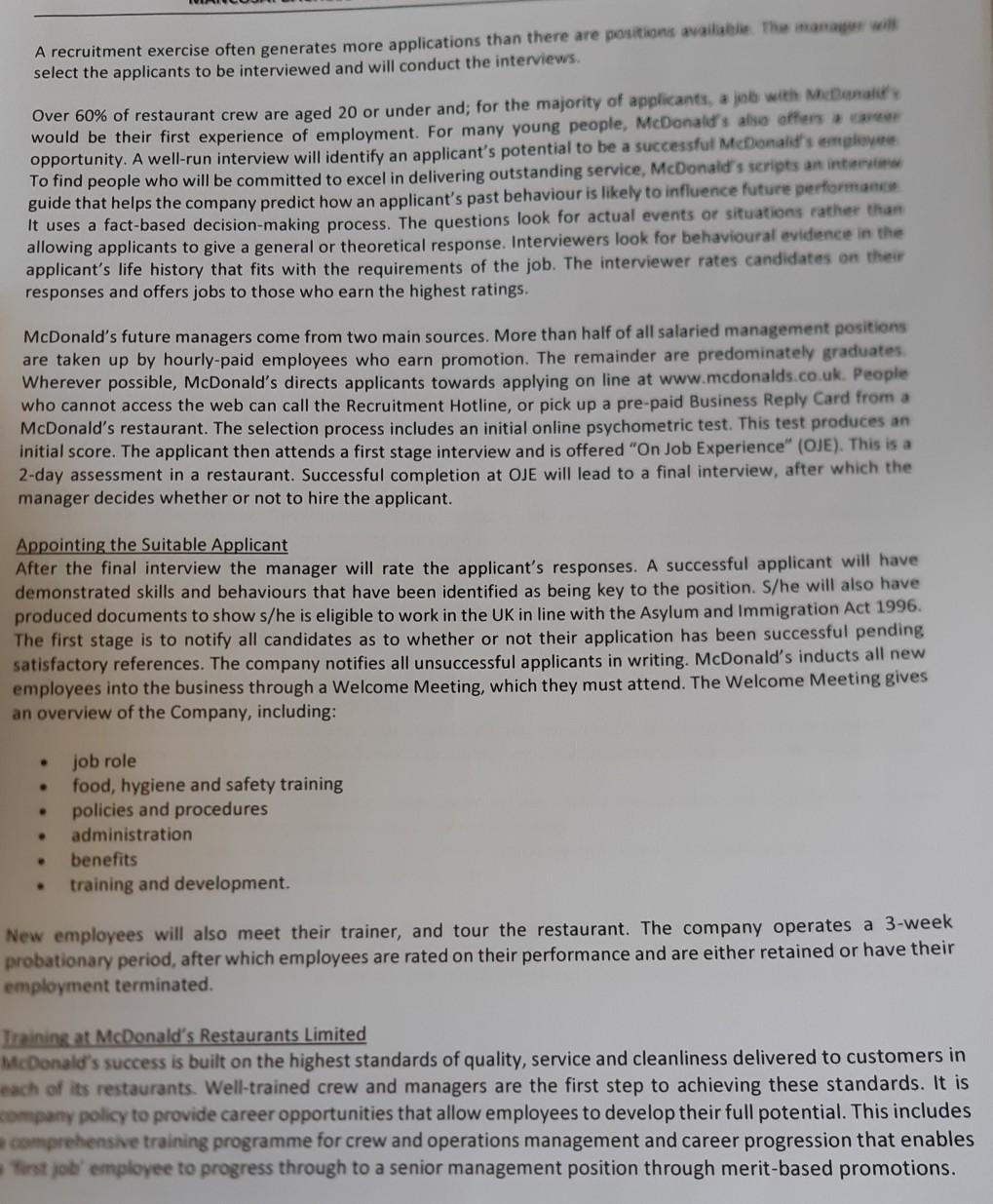 Read the case study below and answer the