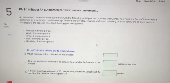 Help Save & Exit Submit 5 PA 3-11 (Static) An