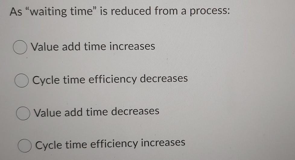 13 As "waiting time" is reduced from a process: