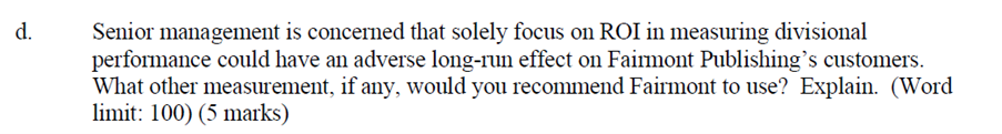 Question 5 (25 Marks) The Oak Tree Group is a