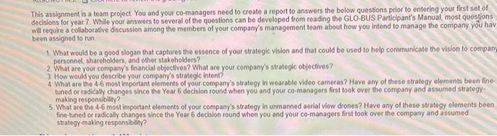 This assignment is a team project. You and your