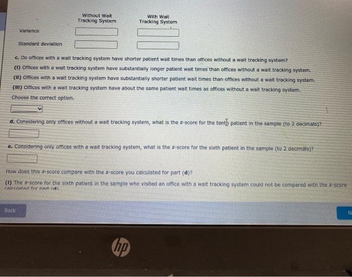 this is the excel data The average waiting time