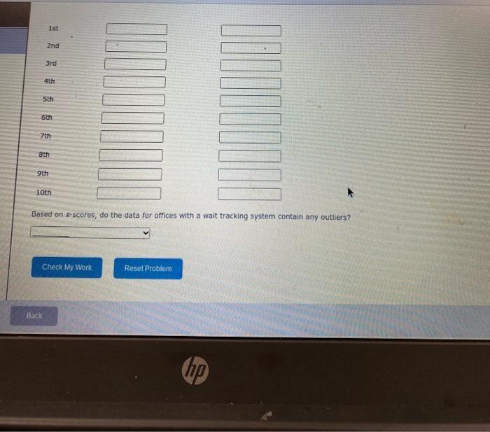 this is the excel data The average waiting time