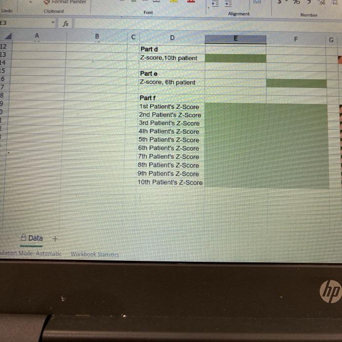 this is the excel data The average waiting time
