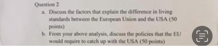 Question 2 a. Discuss the factors that explain