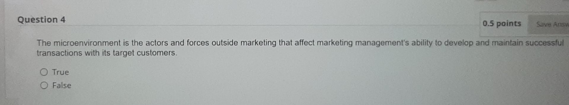 q3 4 Question 4 0.5 points Save Answ The