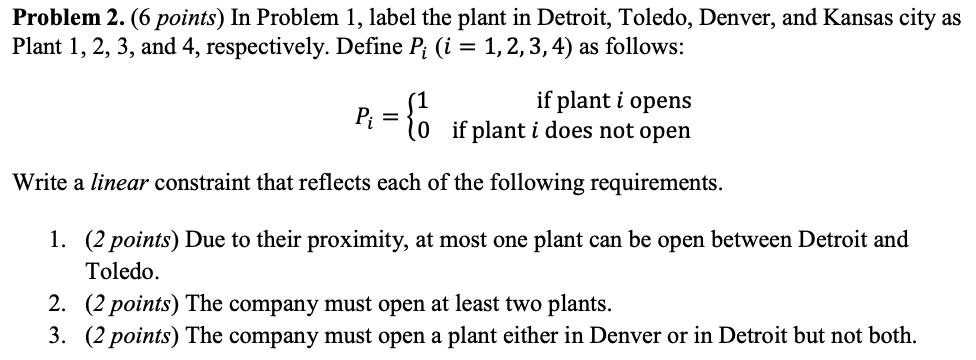 Just problem 2 please Problem 1. (14 points) The