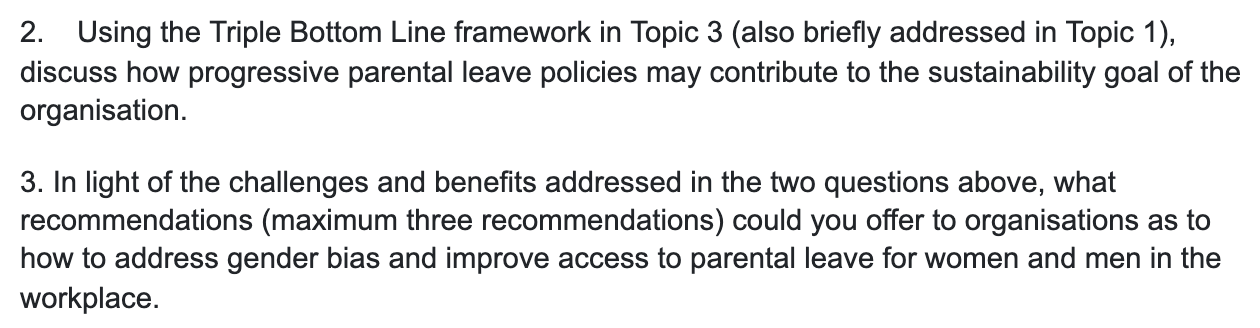 2. Using the Triple Bottom Line framework in