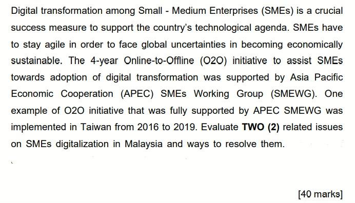 Digital transformation among Small - Medium