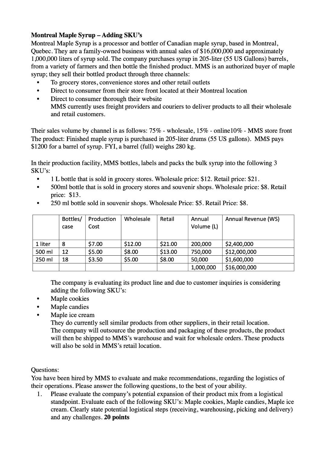 please revert along with explanation. Montreal