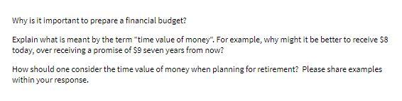 Why is it important to prepare a financial