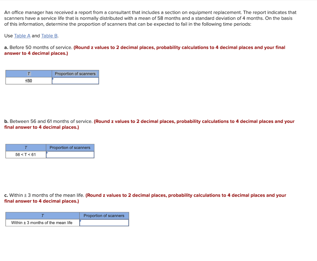 An office manager has received a report from a