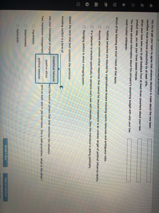 4. Political behavior (Connect, Perform) Match