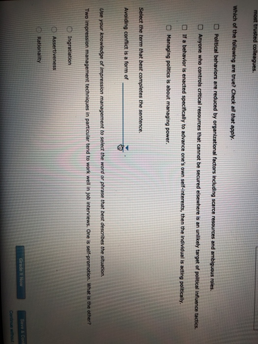 4. Political behavior (Connect, Perform) Match