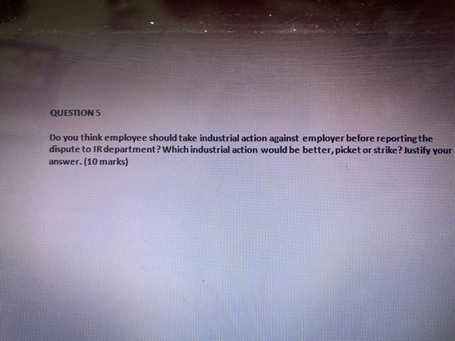 QUESTIONS Do you think employee should take