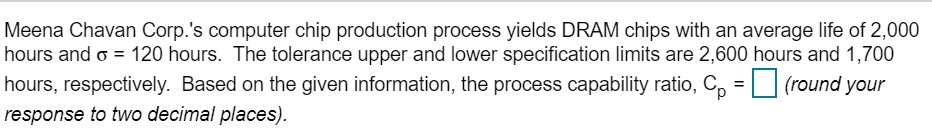 Meena Chavan Corp.'s computer chip production
