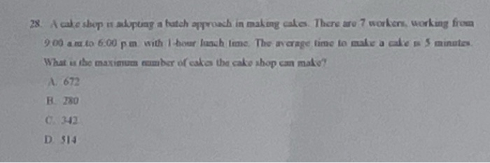 25. The specification limit for a procact is 9 cm