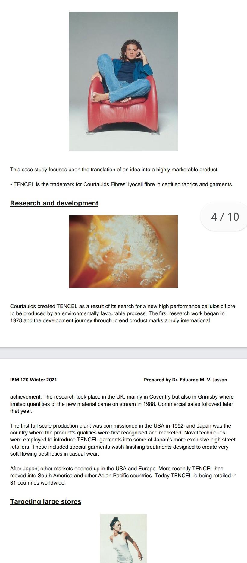 devoloping a product The purpose of this Case