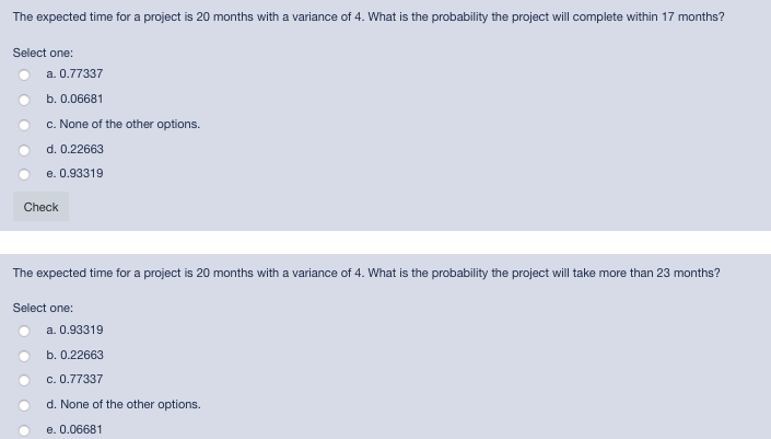 Given the activity time estimates below, what is