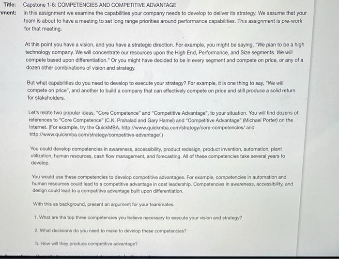 please answer thr questions Title: Capstone 1-6: