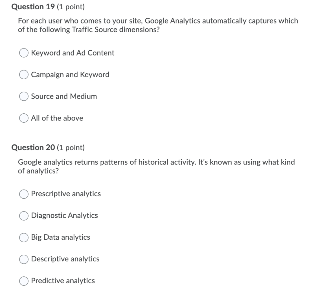 Question 17 (1 point) A many-to-many relationship