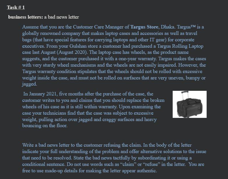 Please type this letter in DOC file Task #1