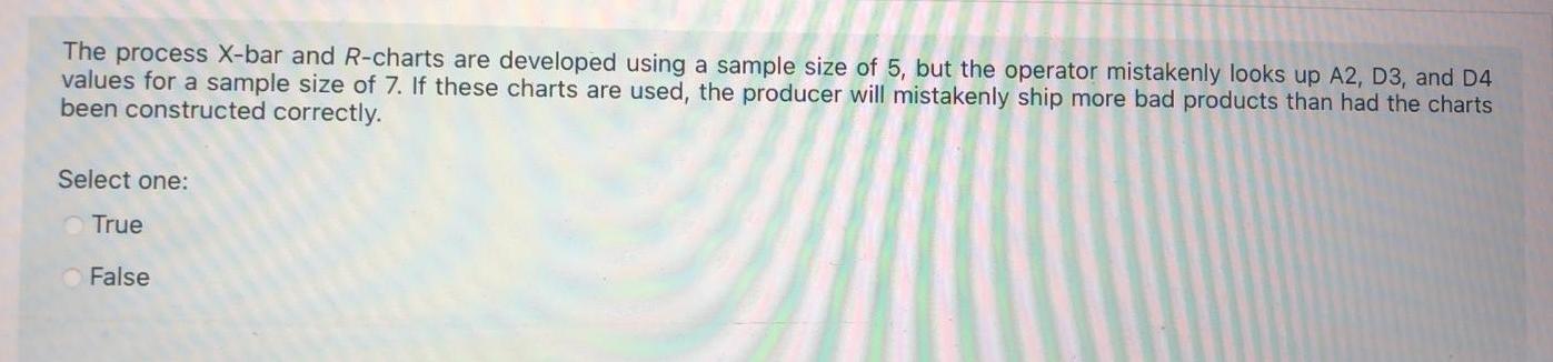 The process X-bar and R-charts are developed