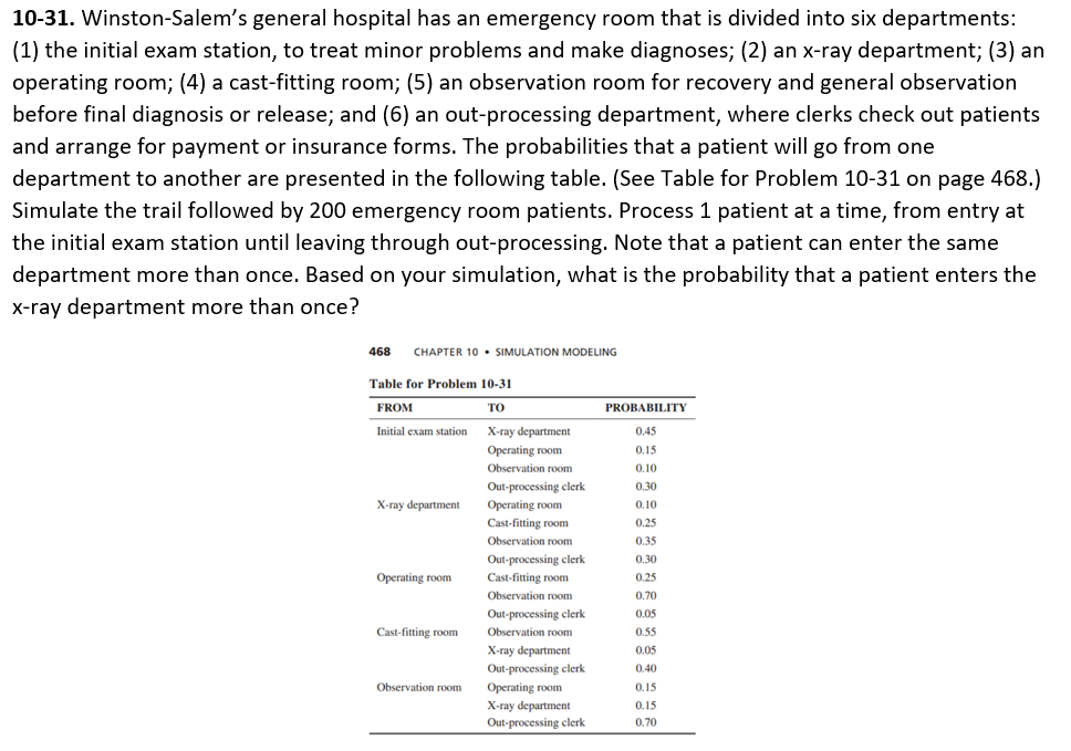 Cap 10 Prob 10-31 Managerial Decision Modeling