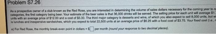 what is a? had to split up question Problem S7.26