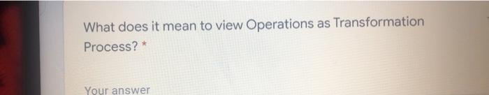 What does it mean to view Operations as