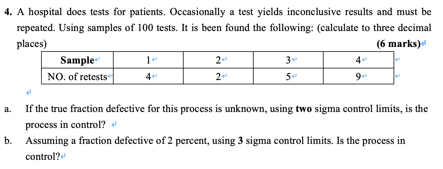 4. A hospital does tests for patients.