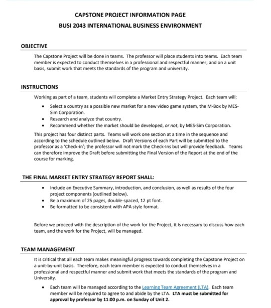 Part 2 - Business Environment Analysis Report