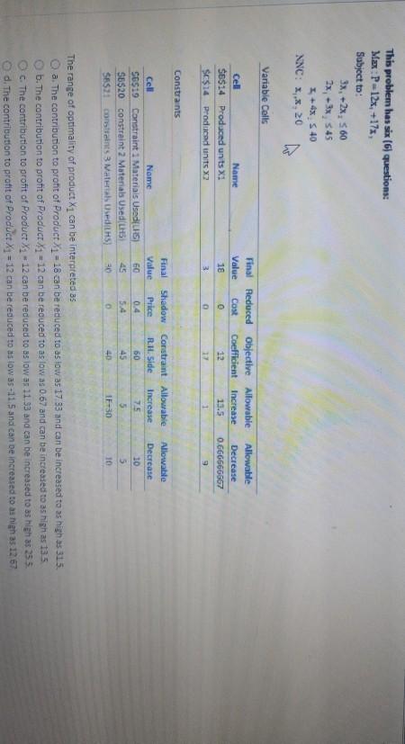 This problem has six (6) questions: Max:P-12%,