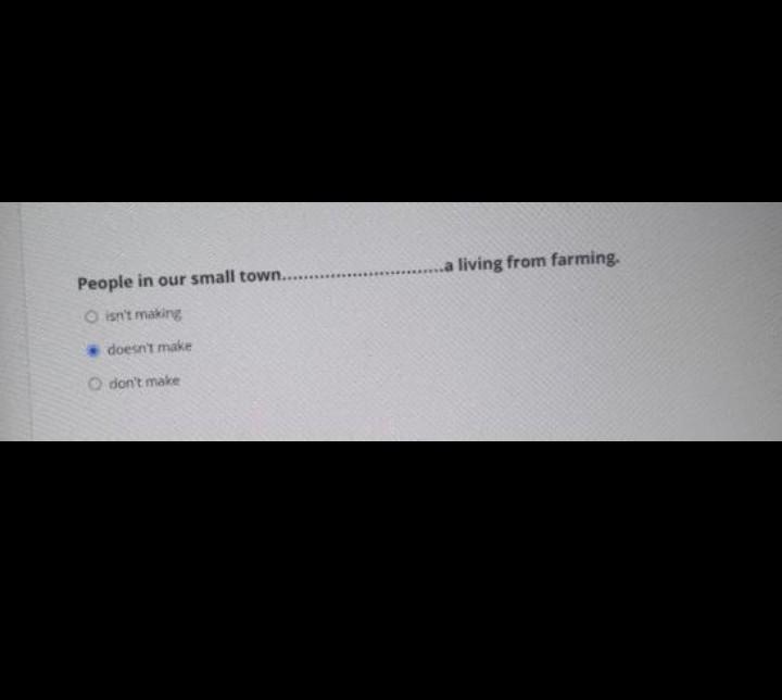 English subject ..a living from farming. People