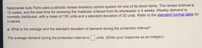 Nationwide Auto Parts uses a periodic review