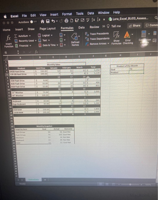 Excel File Edit View Insert Format Tools Data