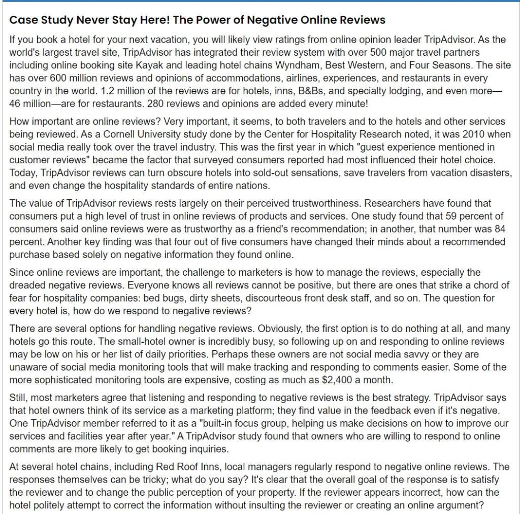 Case Study Never Stay Here! The Power of Negative