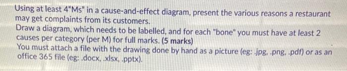 Using at least 4"Ms" in a cause-and-effect