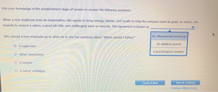 2. Foundations for a successful career Which of