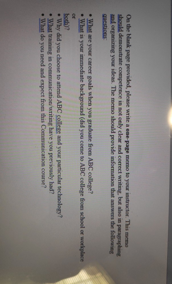 On the blank page provided, please write a