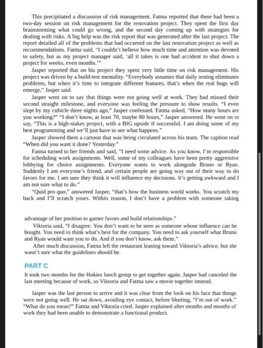 please answer as soon as PART A Fatma settled