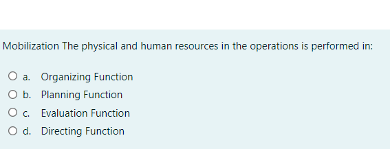 please help me Mobilization The physical and