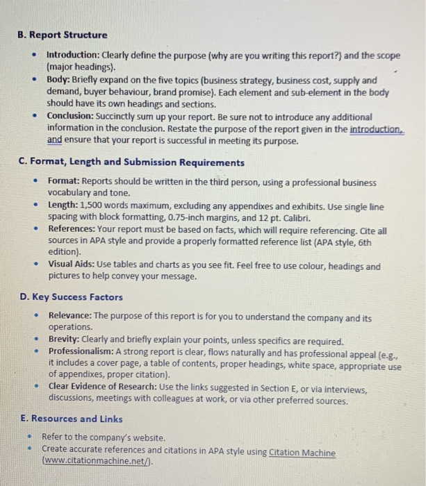 emirates nbd bank . . B. Report Structure