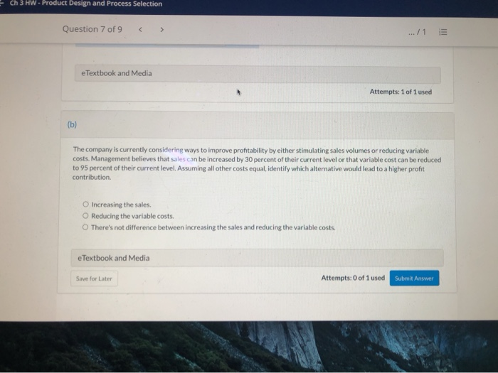 h 3 HW - Product Design and Process Selection