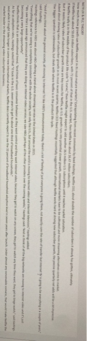 1. suggst some recomendations for netflix & plc