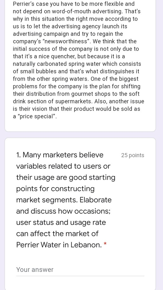 Great Water of France, Inc.: Perrier Perrier is