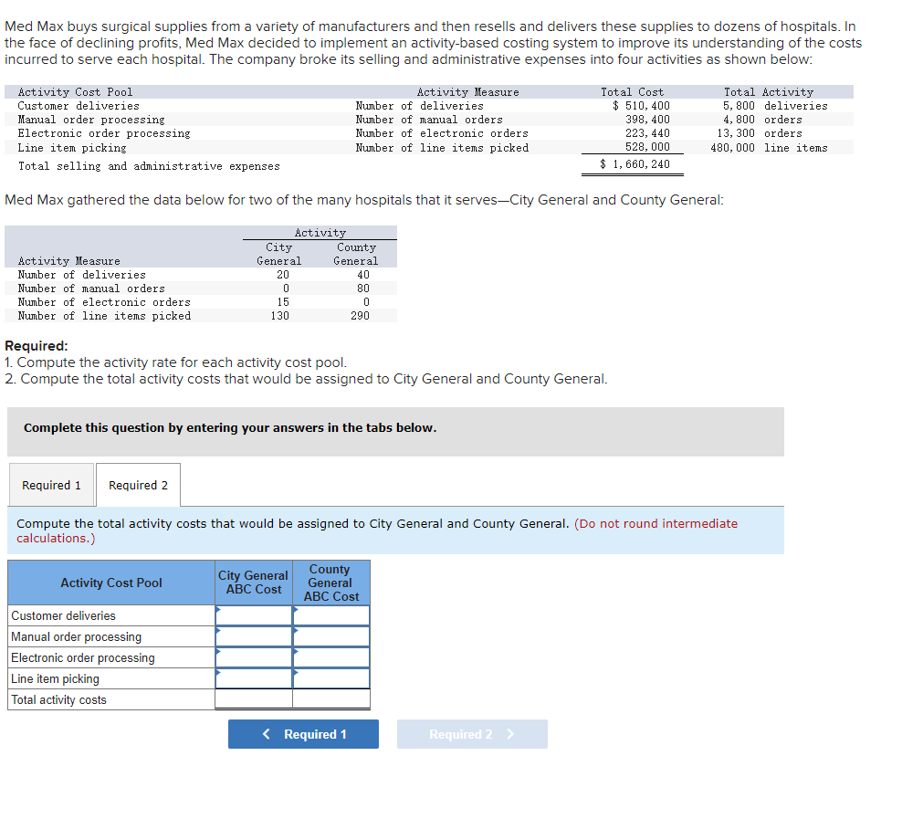 Med Max buys surgical supplies from a variety of