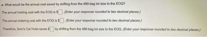 Sams cat hotel operates 52 weeks per year five