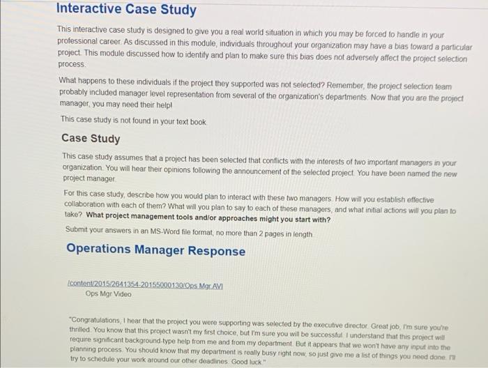 please help me with this Interactive Case Study